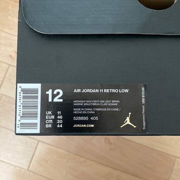 Nike Air Jordan 11 Retro Low Navy Gum sz12 - Picture 6 of 6